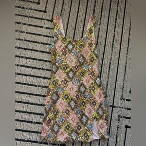 Sequin Geometric Pattern Dress